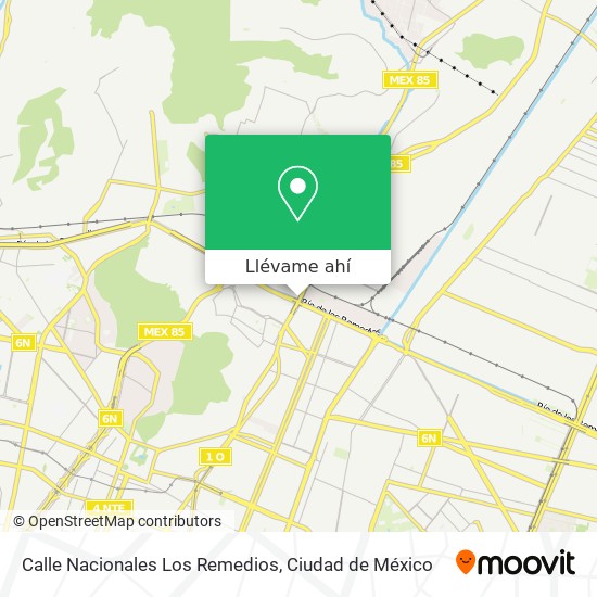 Mapa de Calle Nacionales Los Remedios