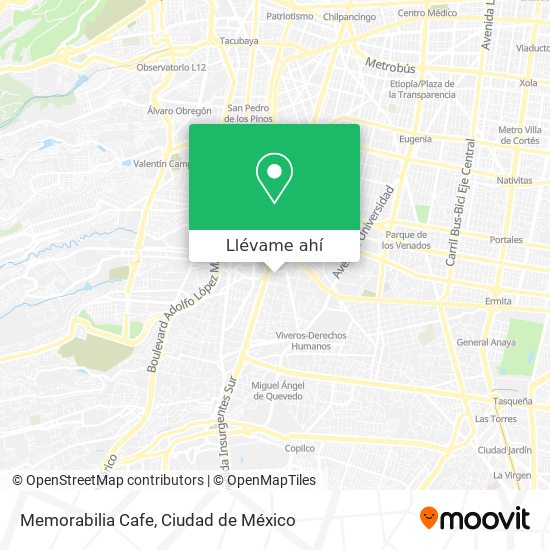 Mapa de Memorabilia Cafe