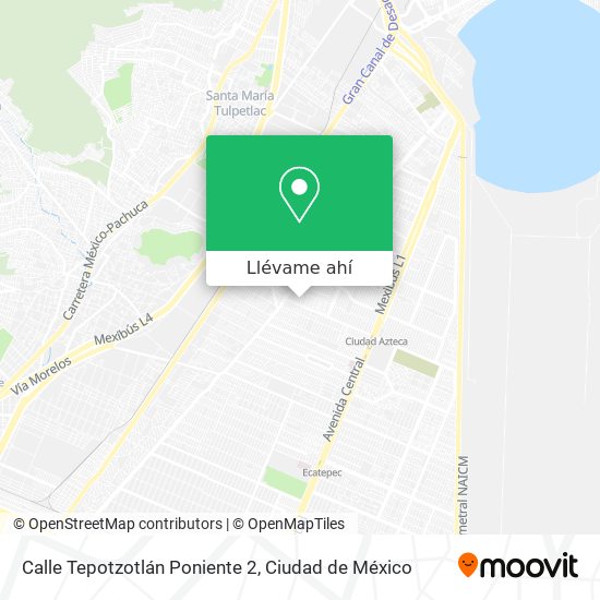 Mapa de Calle Tepotzotlán Poniente 2