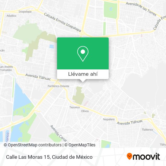 Mapa de Calle Las Moras 15