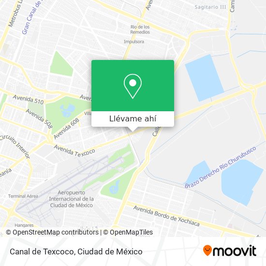 Mapa de Canal de Texcoco