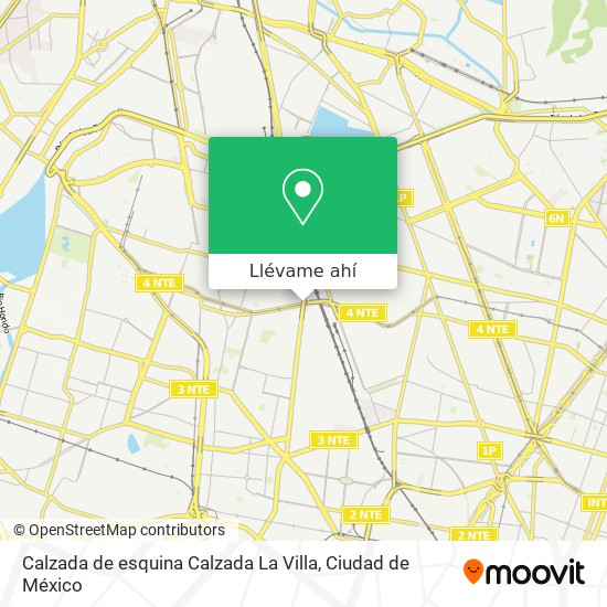 Mapa de Calzada de esquina Calzada La Villa