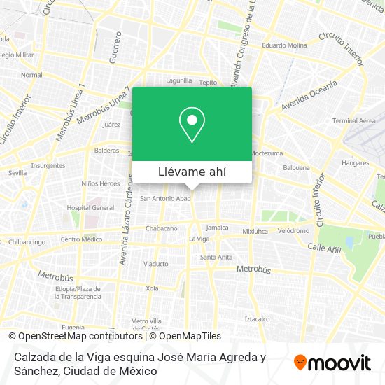 Mapa de Calzada de la Viga esquina José María Agreda y Sánchez