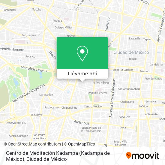 Mapa de Centro de Meditación Kadampa (Kadampa de México)