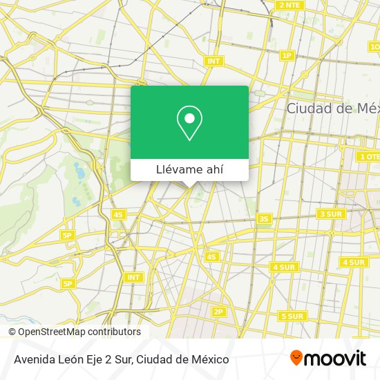 Mapa de Avenida León Eje 2 Sur