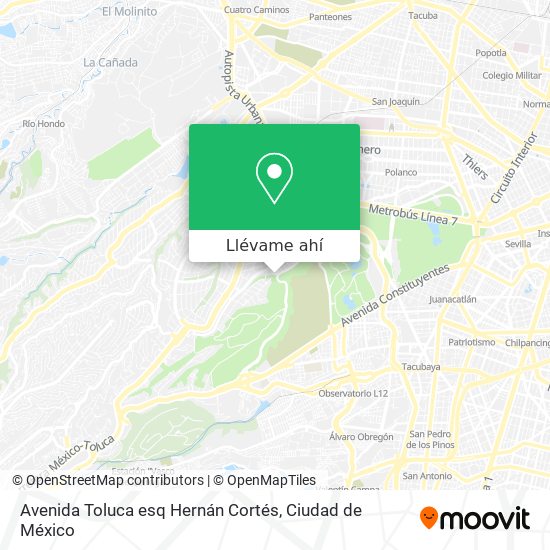 Mapa de Avenida Toluca esq Hernán Cortés