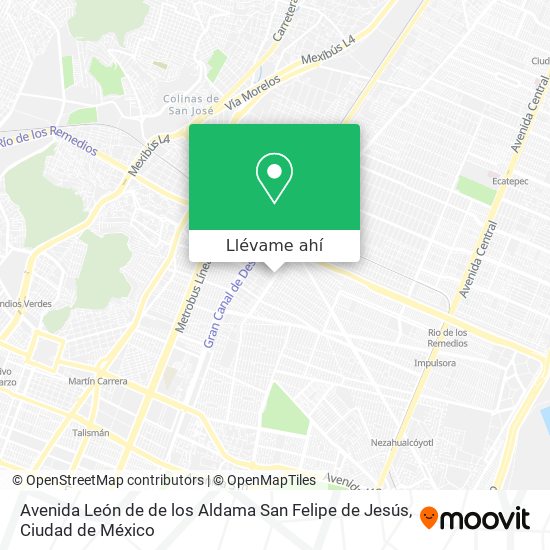 Mapa de Avenida León de de los Aldama San Felipe de Jesús