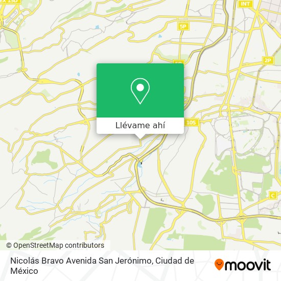 Mapa de Nicolás Bravo Avenida San Jerónimo