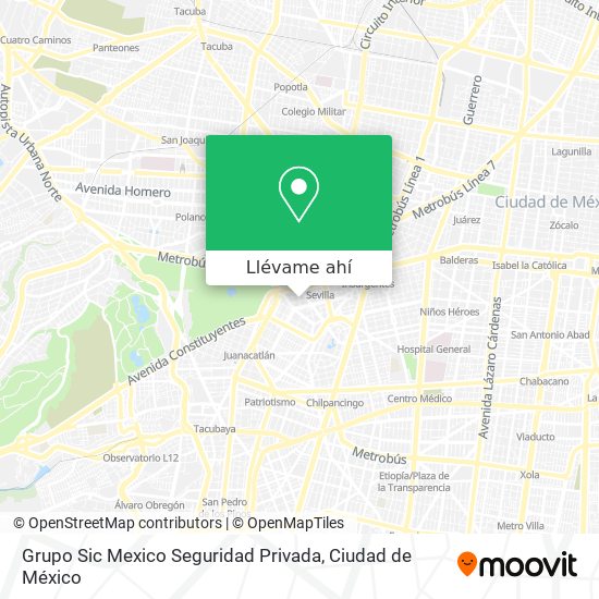 Mapa de Grupo Sic Mexico Seguridad Privada