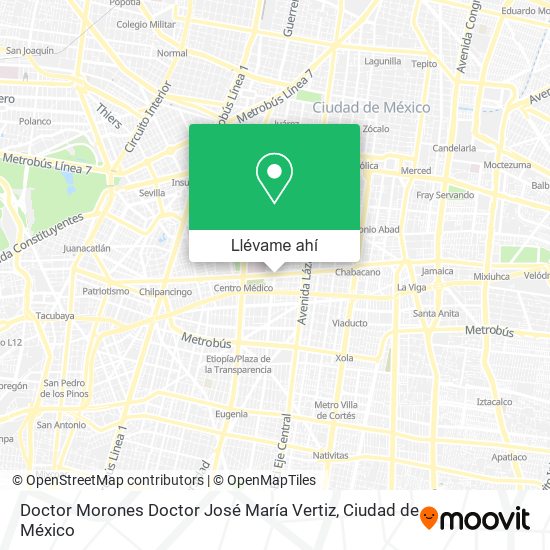 Mapa de Doctor Morones Doctor José María Vertiz