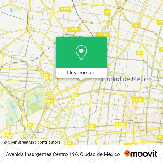 Mapa de Avenida Insurgentes Centro 196