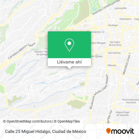 Mapa de Calle 25 Miguel Hidalgo