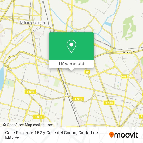 Mapa de Calle Poniente 152 y Calle del Casco