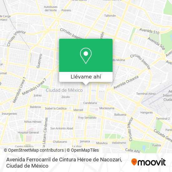 Mapa de Avenida Ferrocarril de Cintura Héroe de Nacozari