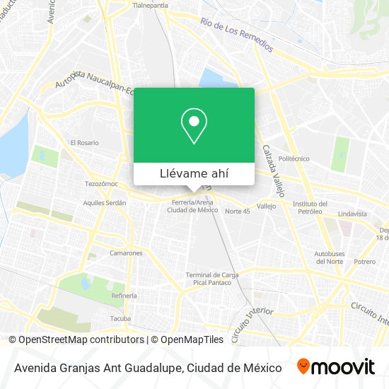 Mapa de Avenida Granjas Ant Guadalupe