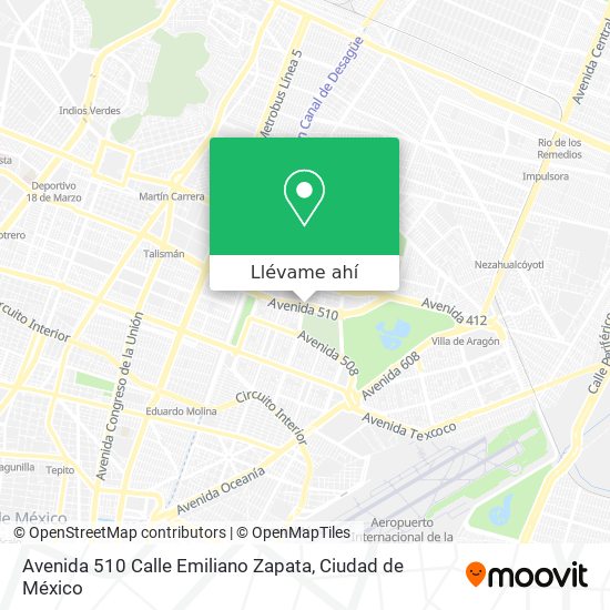 Mapa de Avenida 510 Calle Emiliano Zapata