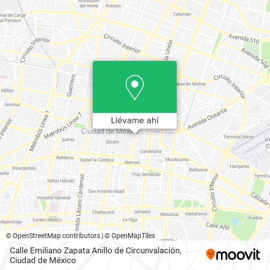 Mapa de Calle Emiliano Zapata Anillo de Circunvalación