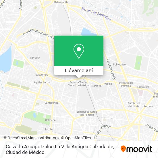 Mapa de Calzada Azcapotzalco La Villa Antigua Calzada de