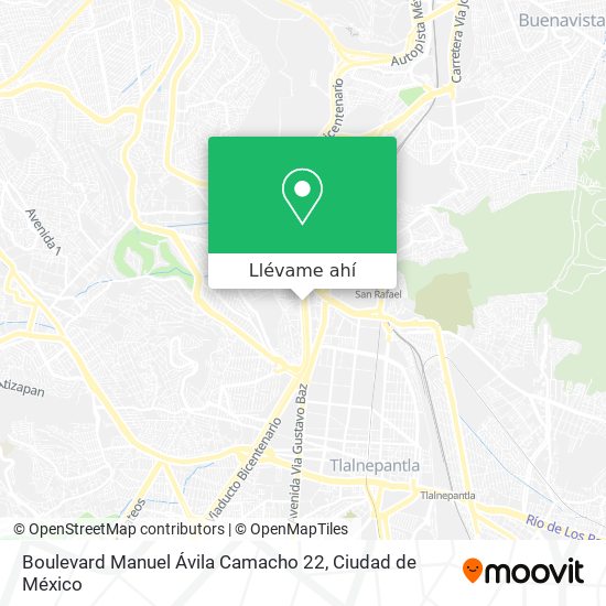 Mapa de Boulevard Manuel Ávila Camacho 22