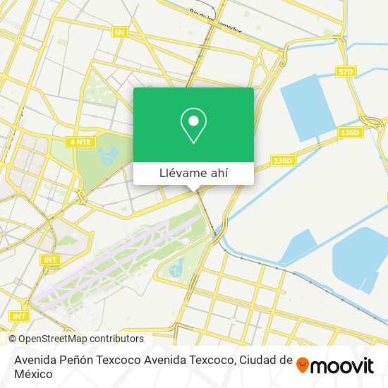 Mapa de Avenida Peñón Texcoco Avenida Texcoco