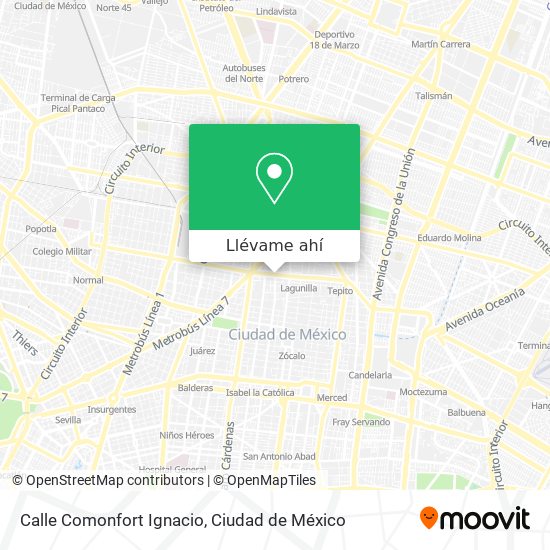 Mapa de Calle Comonfort Ignacio
