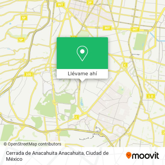 Mapa de Cerrada de Anacahuita Anacahuita