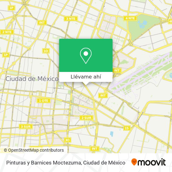 Mapa de Pinturas y Barnices Moctezuma