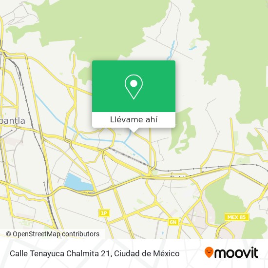 Mapa de Calle Tenayuca Chalmita 21