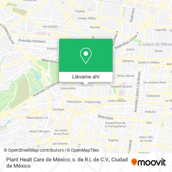 Mapa de Plant Healt Care de México, s. de R.L de C.V.