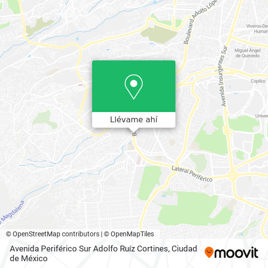 Mapa de Avenida Periférico Sur Adolfo Ruíz Cortines