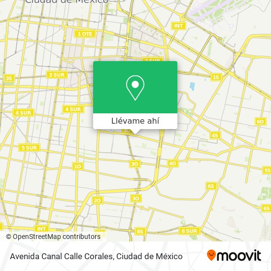 Mapa de Avenida Canal Calle Corales