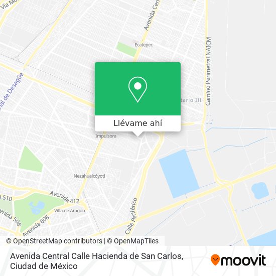 Mapa de Avenida Central Calle Hacienda de San Carlos