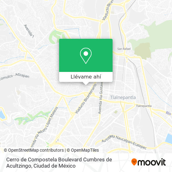 Mapa de Cerro de Compostela Boulevard Cumbres de Acultzingo