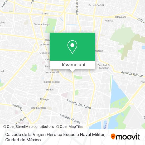 Mapa de Calzada de la Virgen Heróica Escuela Naval Militar