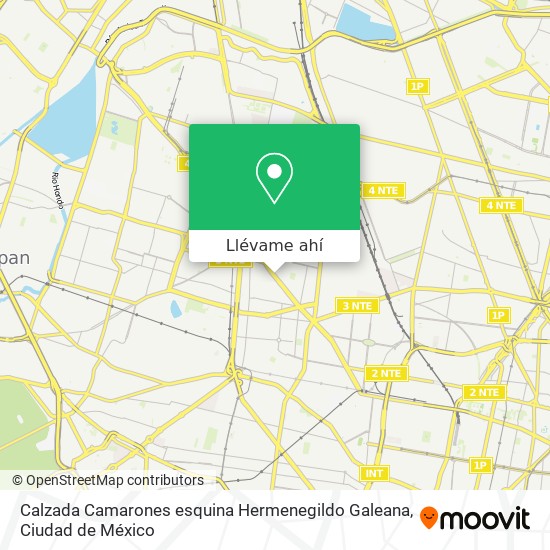 Mapa de Calzada Camarones esquina Hermenegildo Galeana