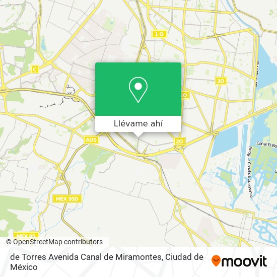 Mapa de de Torres Avenida Canal de Miramontes