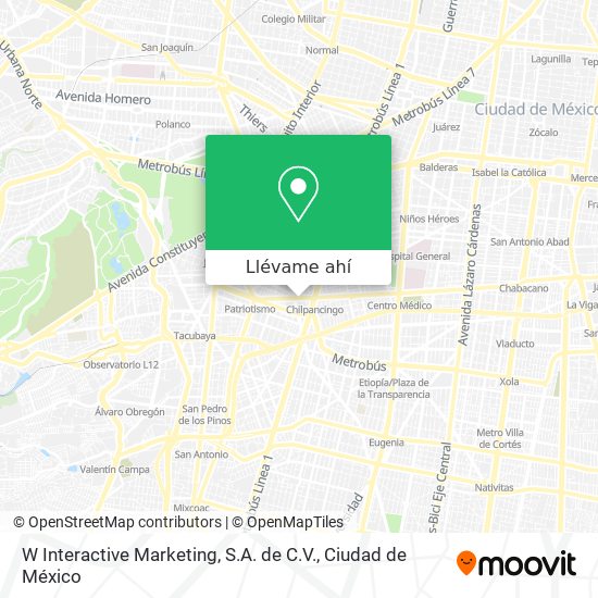 Mapa de W Interactive Marketing, S.A. de C.V.