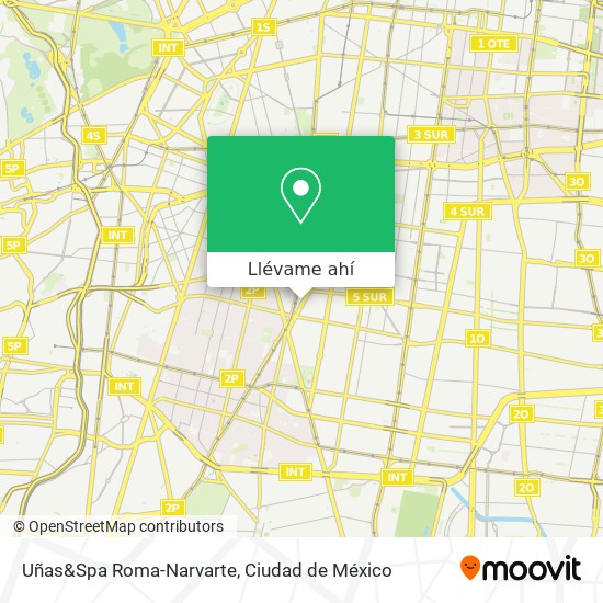 Mapa de Uñas&Spa Roma-Narvarte