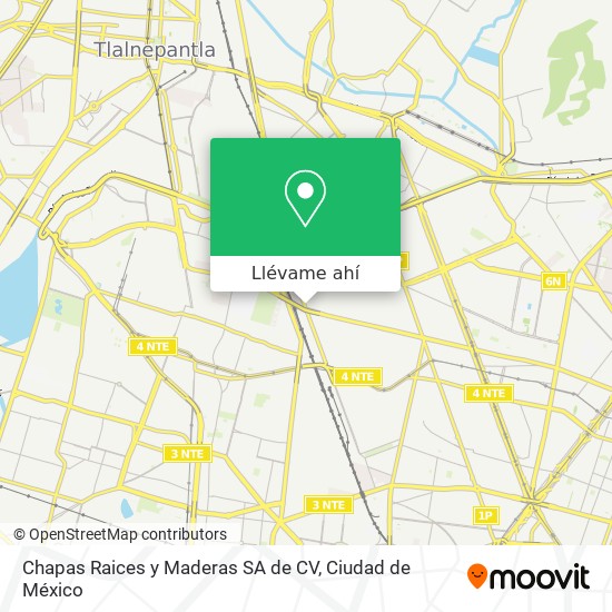 Mapa de Chapas Raices y Maderas SA de CV