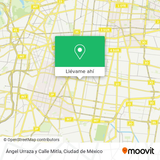 Mapa de Ángel Urraza y Calle Mitla