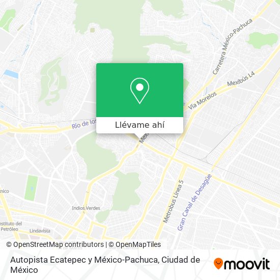 Mapa de Autopista Ecatepec y México-Pachuca