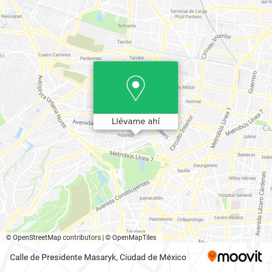 Mapa de Calle de Presidente Masaryk