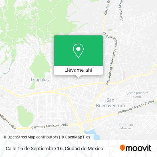 Mapa de Calle 16 de Septiembre 16