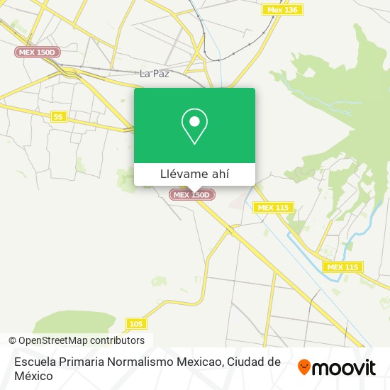 Mapa de Escuela Primaria Normalismo Mexicao