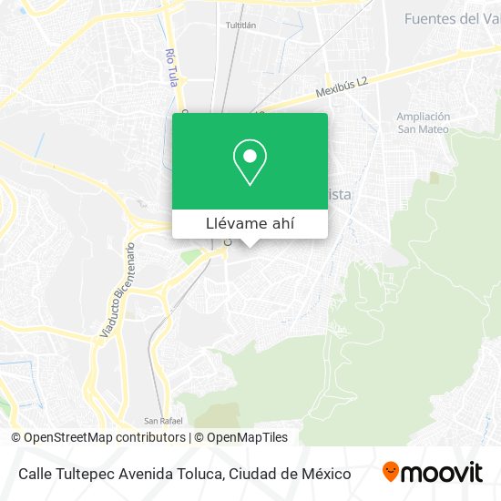 Mapa de Calle Tultepec Avenida Toluca