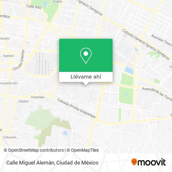 Mapa de Calle Miguel Alemán