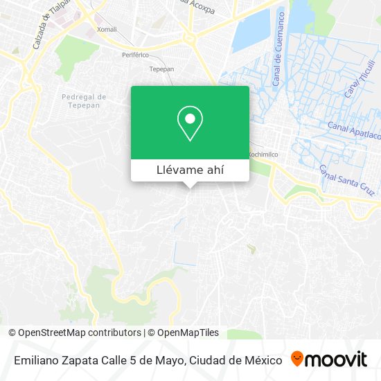 Mapa de Emiliano Zapata Calle 5 de Mayo