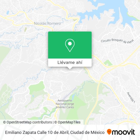 Mapa de Emiliano Zapata Calle 10 de Abril