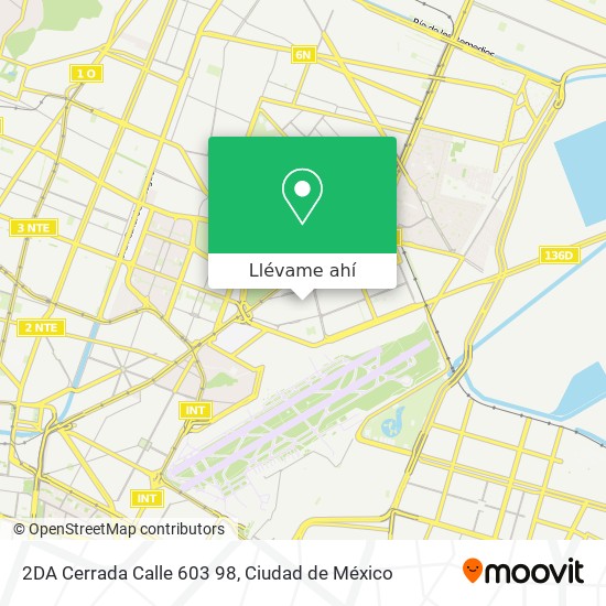 Mapa de 2DA Cerrada Calle 603 98