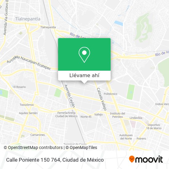 Mapa de Calle Poniente 150 764